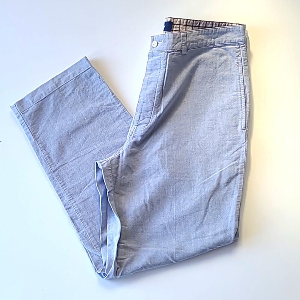 Men's STRUCTURE 100% Cotton‎ Dress Pants 34W x 30L Blue Casual NICE!